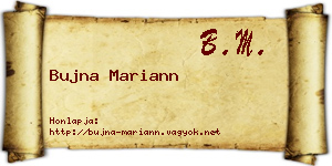 Bujna Mariann névjegykártya